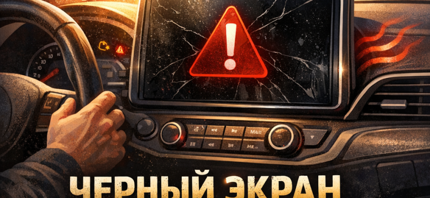 Черный экран в автомобиле: почему ломаются сенсорные дисплеи и чем это опасно