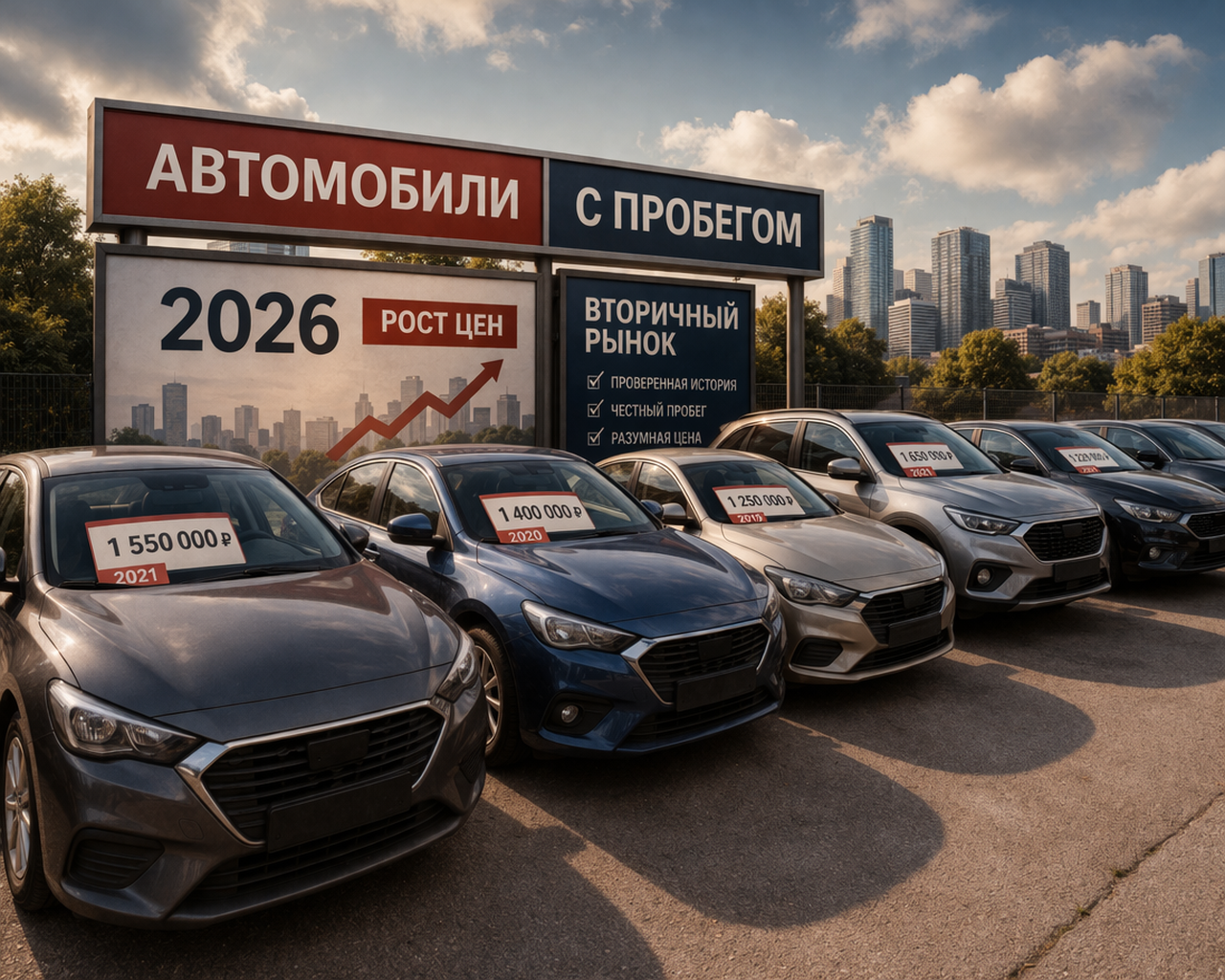 Вторичный рынок автомобилей в 2026 году вторичный рынок автомобилей в 2026 году, рост цен на авто с пробегом