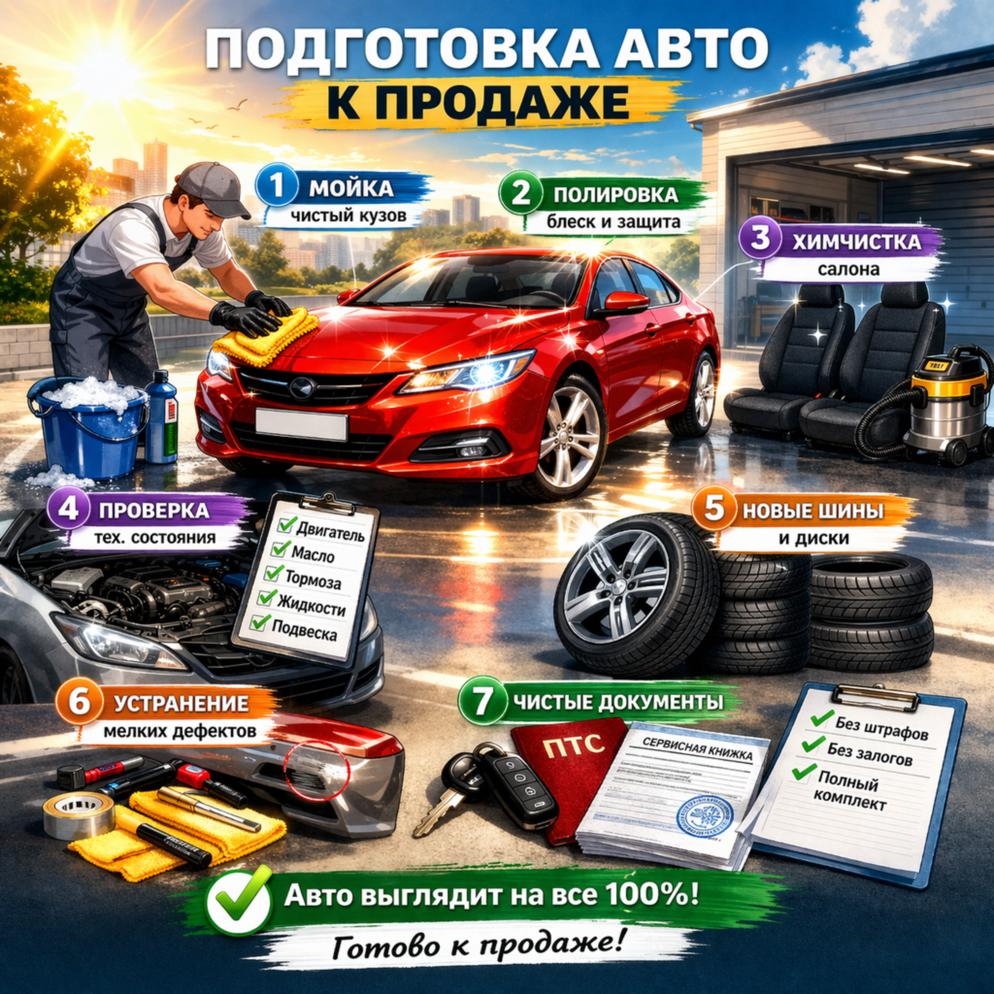 Подготовка автомобиля к продаже Подготовка автомобиля к продаже