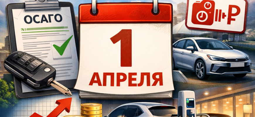 Изменения для автомобилистов с 1 апреля