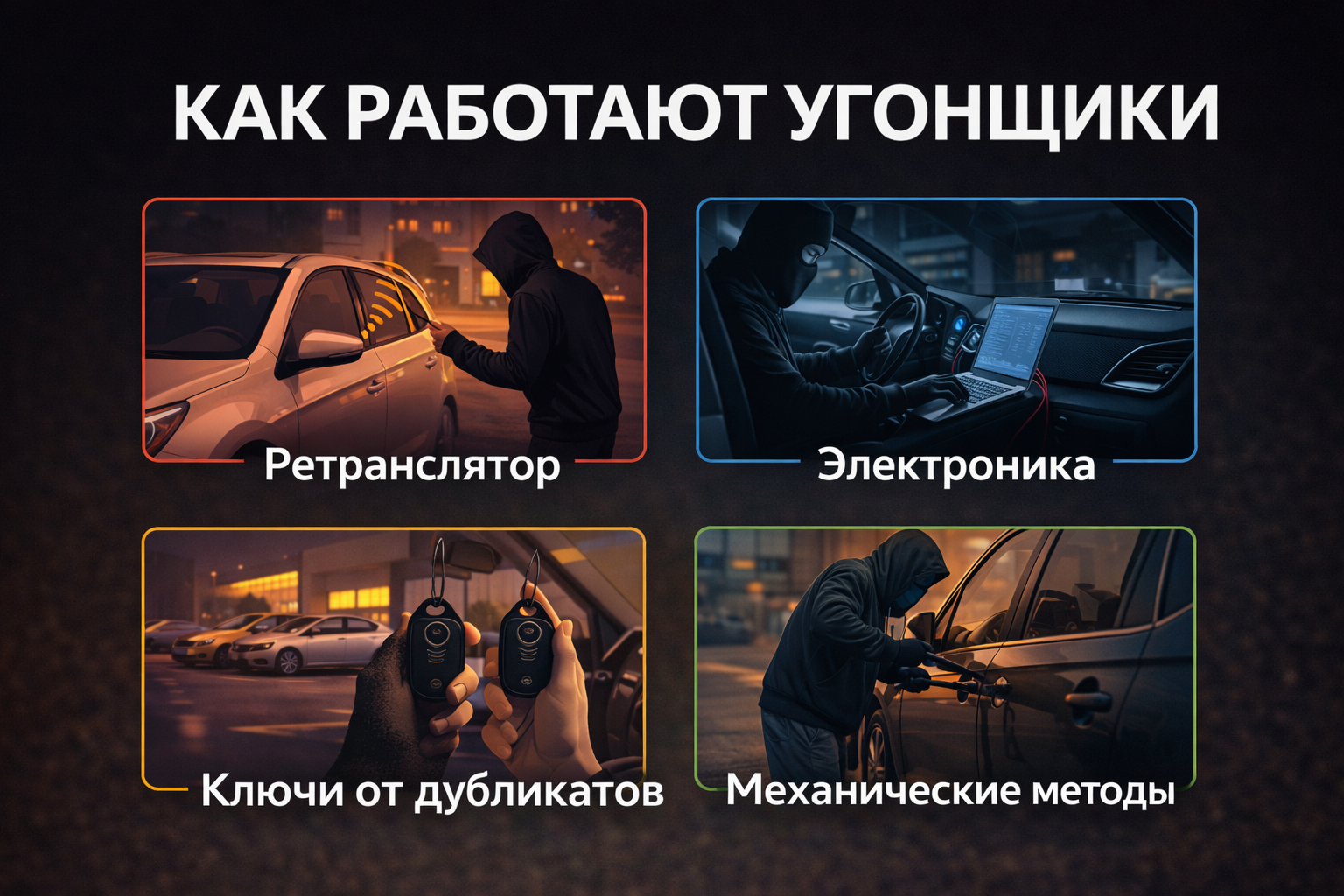 как угоняют автомобили сегодня как угоняют современные автомобили: основные способы и сценарии