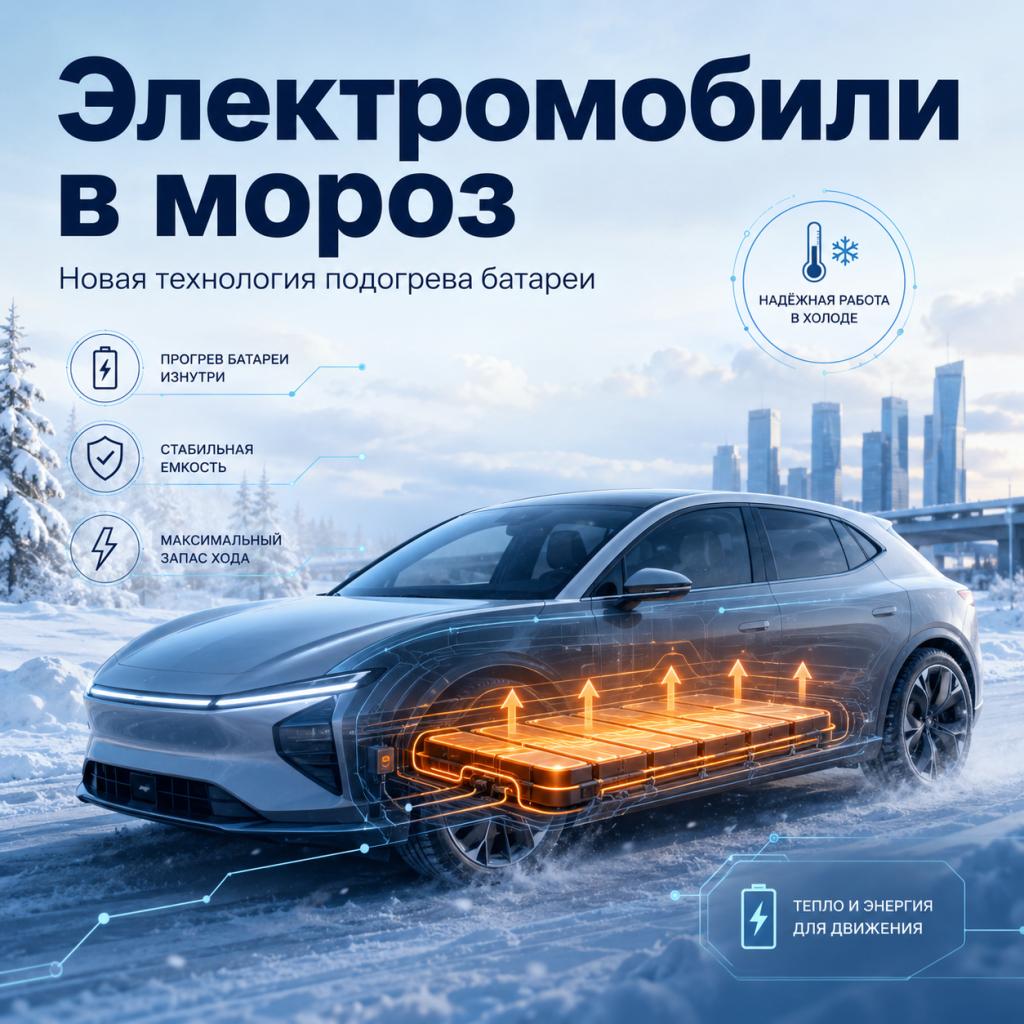 Российские учёные придумали, как продлить жизнь электромобилям в морозы